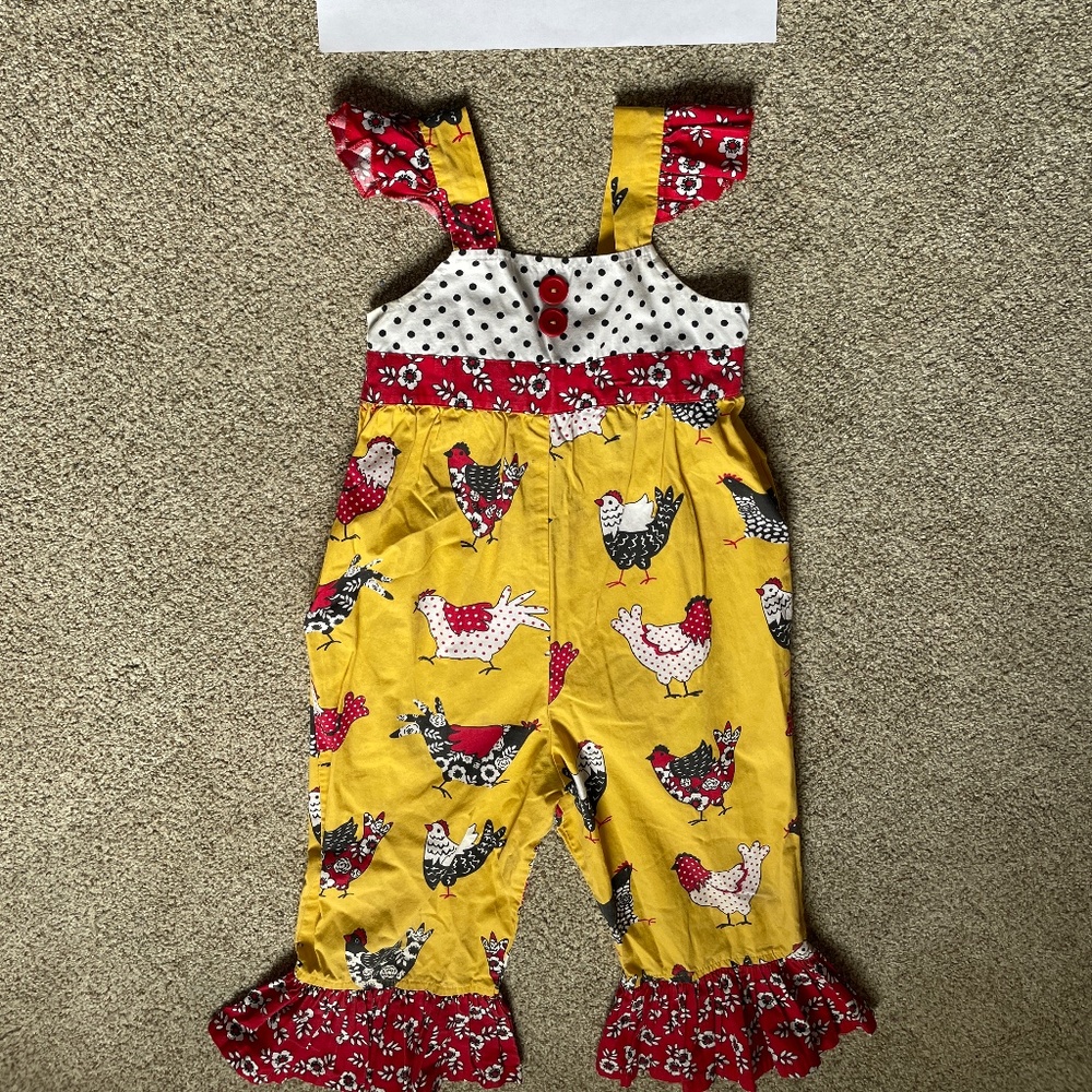 RARE Eleanor Rose Chicken Romper